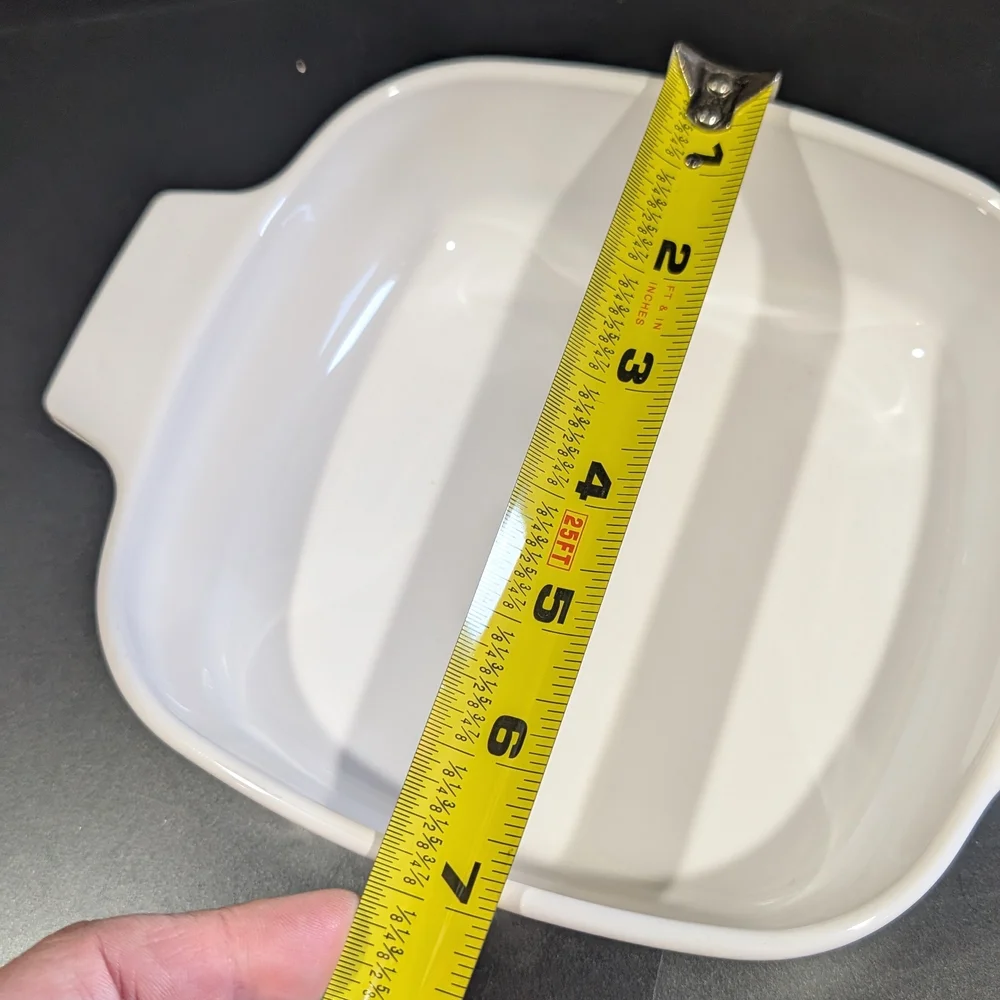 Corningware White Ceramic Baking Dishes In Summer Blush Pansy With Glass Lid - Picture 3 of 10